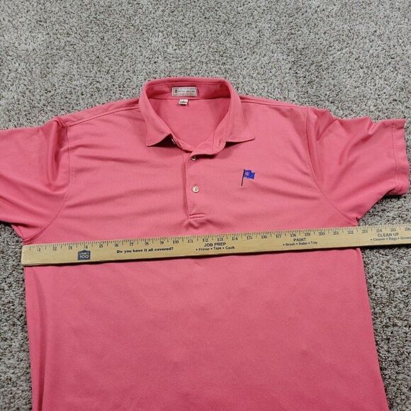 Peter Millar Summer Comfort Polo Shirt Mens Large Pink W Logo *Flaws* - Picture 6 of 10